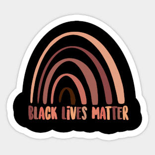 Black Lives Matter Rainbow Brown Black skin tones Sticker